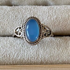 Blue Chalcedony Sterling Silver ring